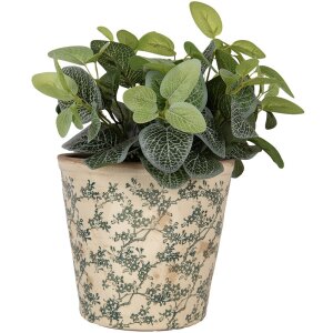Clayre & Eef 6CE1976L Maceta decoración Ø 21x20 cm Flor vintage