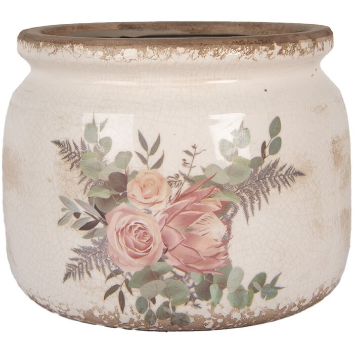 Clayre & Eef 6CE1978L Florero Ø 20x15 cm Vintage Look
