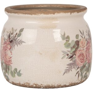 Clayre & Eef 6CE1978M Maceta decoración flor motivo Ø 16x13 cm