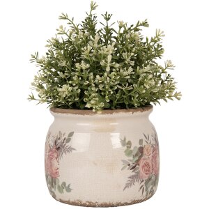 Clayre & Eef 6CE1978M Maceta decoración flor motivo Ø 16x13 cm