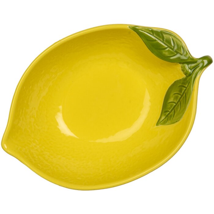 Clayre & Eef 6CEBO0084L Bol Amarillo Limón 12x18x5 cm 225ml