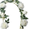 Clayre & Eef 6PL0320W Guirnalda de Rosas Artificiales Blanco Verde 150 cm
