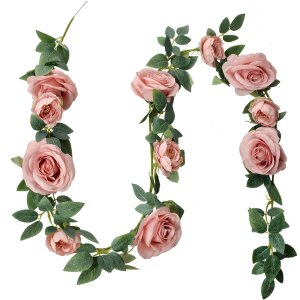 Clayre & Eef 6PL0321P Guirnalda de Rosas Artificiales...