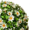 Clayre & Eef 6PL0324L Bola decorativa flor artificial margarita blanca verde Ø 30 cm