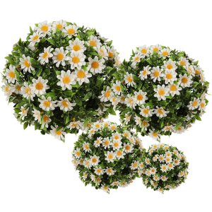 Clayre & Eef 6PL0324S Flor artificial decorativa bola margarita Ø 17 cm