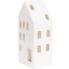 Clayre & Eef 6CE1793 Casa LED de porcelana 7x6x15 cm Blanco