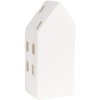 Clayre & Eef 6CE1793 Casa LED de porcelana 7x6x15 cm Blanco