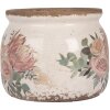 Clayre & Eef 6CE1978S Maceta Ø12x10 cm Beige Rosa Estilo Campestre