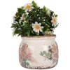 Clayre & Eef 6CE1978S Maceta Ø12x10 cm Beige Rosa Estilo Campestre
