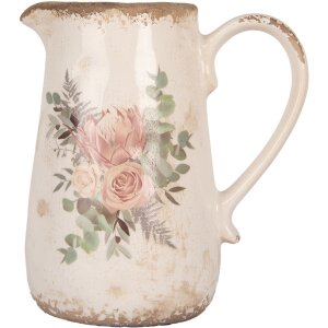 Clayre & Eef 6CE1979M Jarra decorativa Beige Rosa...