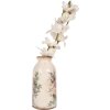 Clayre & Eef 6CE1980M Jarrón Cerámica Flor Diseño Beige Rosa Ø 8x16 cm