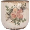 Clayre & Eef 6CE1981M Maceta Cerámica Beige Rosa Ø 14x13 cm
