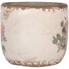 Clayre & Eef 6CE1981S Maceta Cerámica Beige Rosa Ø 11x10 cm
