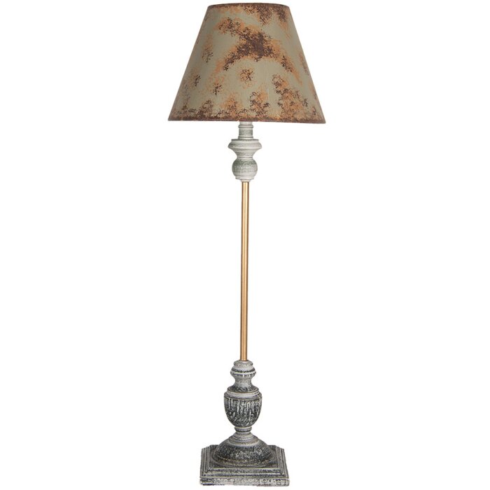 Clayre & Eef 5LMC0044 Lámpara de mesa Ø 24x72 cm E27 max 60W hierro madera
