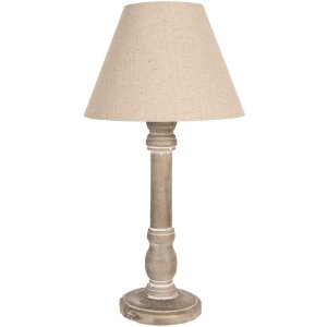 Clayre & Eef 6LMC0103 Lámpara de mesa madera...