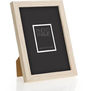 ZEP marco de madera hall 10x15 a 20x30 cm blanco marrón natural bloque perfil cristal transparente
