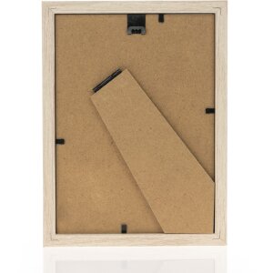 ZEP marco de madera hall 10x15 a 20x30 cm blanco marrón natural bloque perfil cristal transparente