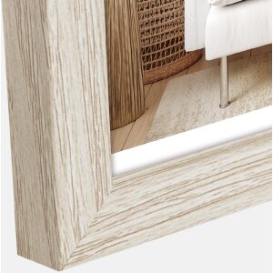 ZEP marco de madera hall 10x15 a 20x30 cm blanco marrón natural bloque perfil cristal transparente