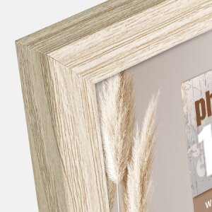ZEP marco de madera hall 10x15 a 20x30 cm blanco marrón natural bloque perfil cristal transparente