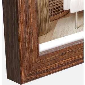 ZEP marco de madera hall 10x15 a 20x30 cm blanco marrón natural bloque perfil cristal transparente