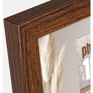 ZEP marco de madera hall 10x15 a 20x30 cm blanco marrón natural bloque perfil cristal transparente