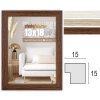 ZEP marco de madera hall 10x15 a 20x30 cm blanco marrón natural bloque perfil cristal transparente