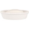 Clayre & Eef 6CE1987 Jabonera Cerámica Blanca Ø 13x3 cm