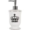 Clayre & Eef 6CE1997 Jabonera Cerámica Blanca Ø 9x20 cm 350 ml