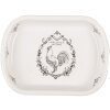 Clayre & Eef 6CE2006 Jabonera Cerámica Blanca Estilo Campestre 13x10x3 cm