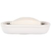 Clayre & Eef 6CE2006 Jabonera Cerámica Blanca Estilo Campestre 13x10x3 cm