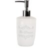 Clayre & Eef 6CE1993 Jabonera Cerámica Blanca Ø 8x17 cm 325 ml
