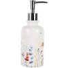 Clayre & Eef 6CE2009 Jabonera Cerámica Blanca Floral Ø 9x20 cm 350 ml