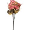 Clayre & Eef 6PL0340 Ramo de flores artificiales Rosas Rosa Oro 18x15x50 cm