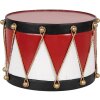 Clayre & Eef 6Y5631 Decoración Tambor Rojo Blanco 27x27x17 cm