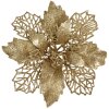 Clayre & Eef 65778GO Decoración Navideña Flor Color Oro Ø 22x5 cm