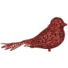 Clayre & Eef 65779 Decoración Pájaro Rojo 16x6x6 cm Estilo campestre