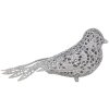 Clayre & Eef 65780 Decoración Pájaro color plata 16x6x6 cm