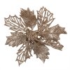 Clayre & Eef 65781 Decoración Navideña Flor Color Cobre Ø 14x4 cm