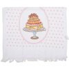 Clayre & Eef CT030 Toalla de Huésped Blanco Rosa Estilo Campestre 40x66 cm Algodón