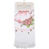 Clayre & Eef CT031 Toalla de algodón blanco rosa 40x66 cm