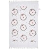 Clayre & Eef CTFEB-1 Toalla para Huéspedes Blanco Rosa 40x66 cm Algodón Estilo Campestre