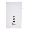 Clayre & Eef CTLBS-1 toalla de invitados 40x66 cm algodón blanco con corazones Love