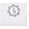 Clayre & Eef CTLGC-1 Toalla de Huésped Blanco Negro 40x66 cm Algodón