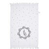 Clayre & Eef CTLGC-1 Toalla de Huésped Blanco Negro 40x66 cm Algodón