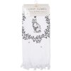Clayre & Eef CTLGC-1 Toalla de Huésped Blanco Negro 40x66 cm Algodón