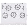 Clayre & Eef CTLGC-2 Toalla para Huéspedes Algodón Blanco Negro 40x66 cm