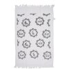 Clayre & Eef CTLGC-2 Toalla para Huéspedes Algodón Blanco Negro 40x66 cm