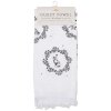 Clayre & Eef CTLGC-2 Toalla para Huéspedes Algodón Blanco Negro 40x66 cm