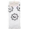 Clayre & Eef CTLGD-1 Toalla para invitados estilo country Blanco Negro 40x66 cm