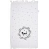 Clayre & Eef CTLGD-2 Toalla de Huésped Blanco Negro 40x66 cm 100 % Algodón